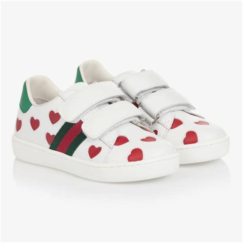 gucci baby shoes heart|Gucci ace sneakers heart.